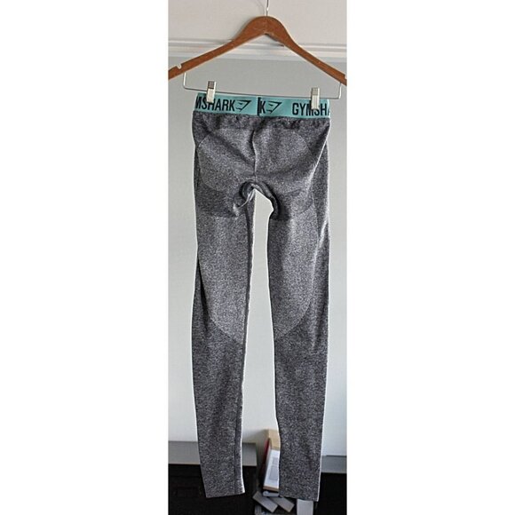 New with Tags - Gymshark Women's Flex Leggings V3 in Charcoal Marl/Teal - Small - Picture 3 of 7